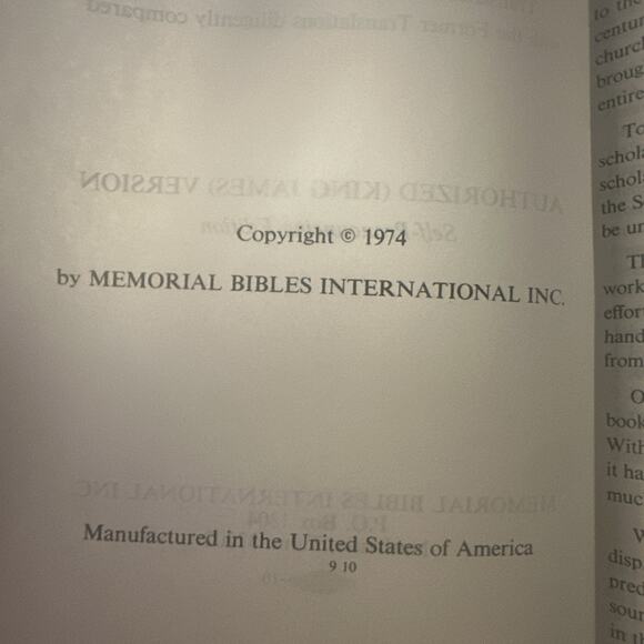 VTG KJV Holy Bible Illustrated Memorial Edition Wood Cedar Box Union Made USA - Picture 14 of 16